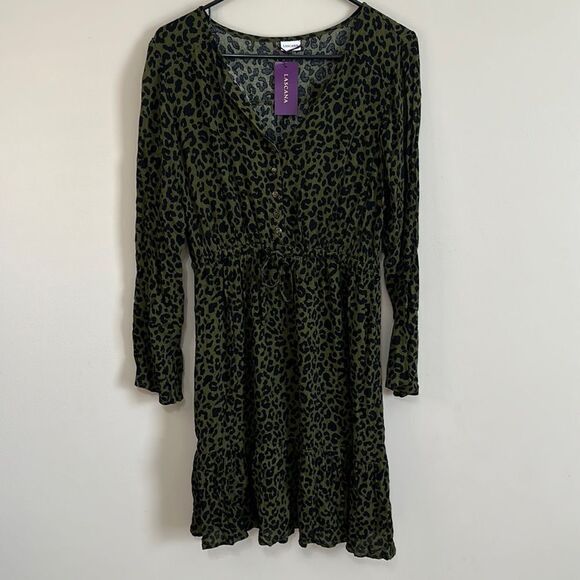 NWT Lascana Drawstring waist ruffle bottom detail dress - Picture 1 of 8